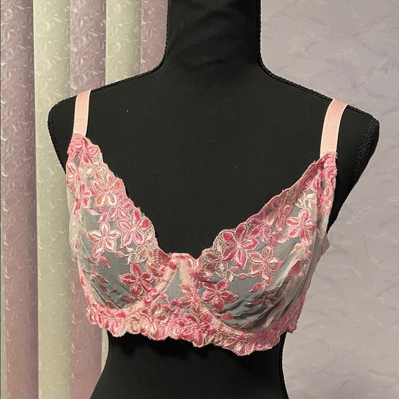 Floral Lace Pink Bralette - Picture 1 of 5